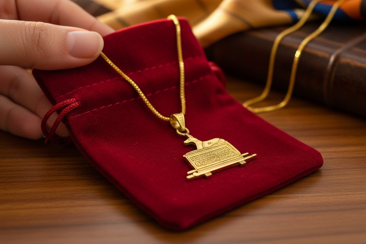 God Anubis Gold Pendant Necklace