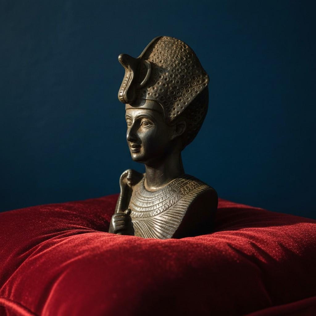 Handmade King Ramses II Bust, Young Pharaoh Sculpture, Ancient Egyptian Replica Decor