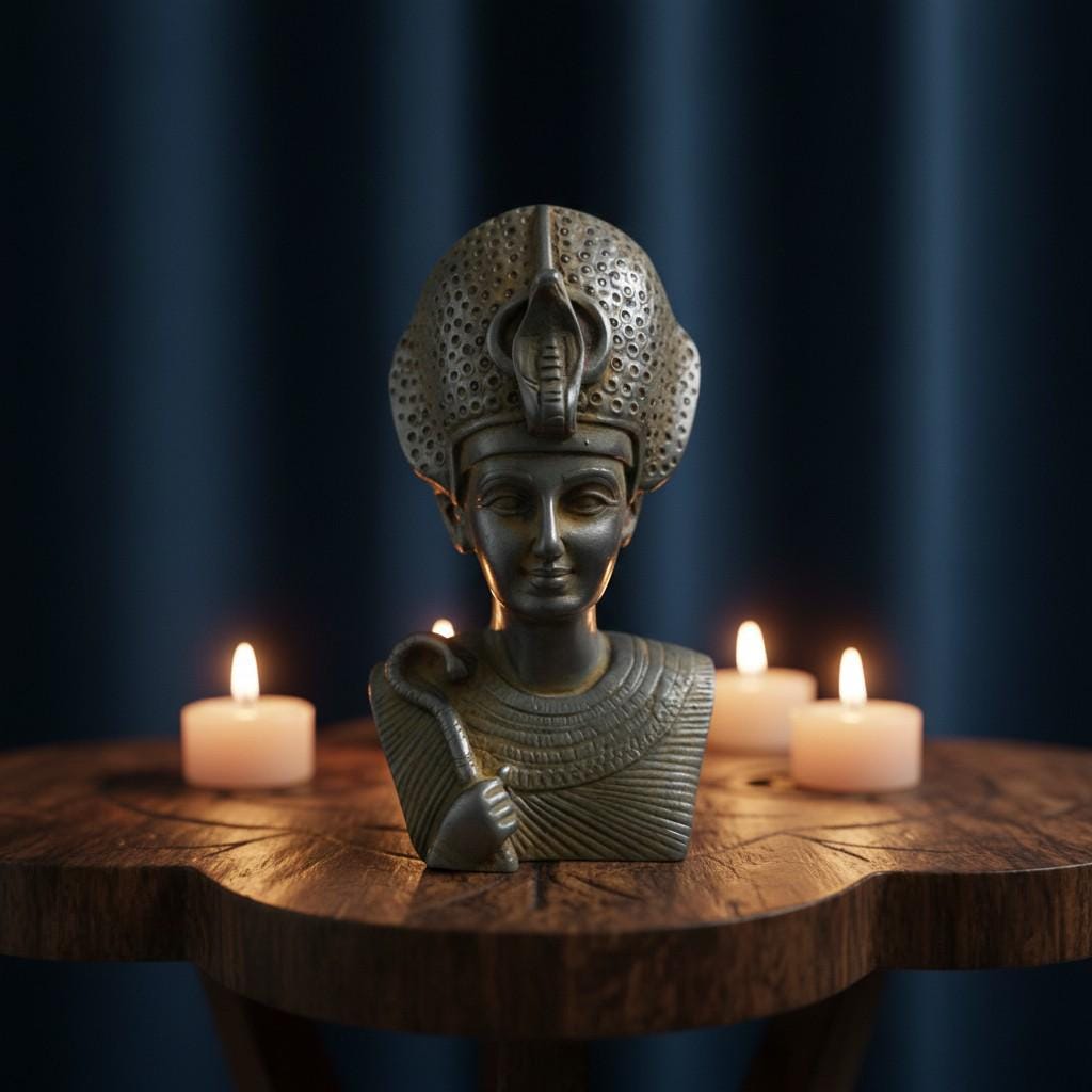 Handmade King Ramses II Bust, Young Pharaoh Sculpture, Ancient Egyptian Replica Decor