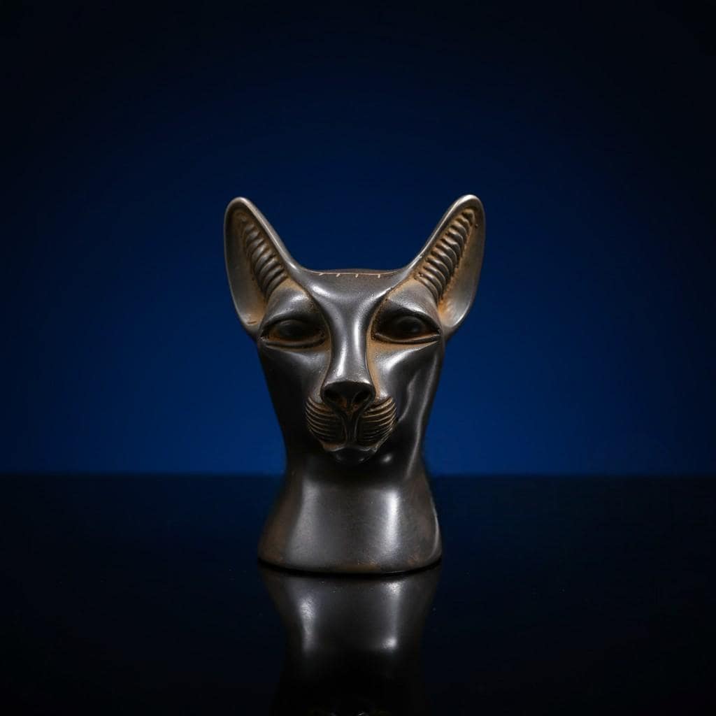 Handmade Egyptian Bastet Cat Goddess Statue, Ancient Goddess Sculpture, Museum Style Decor