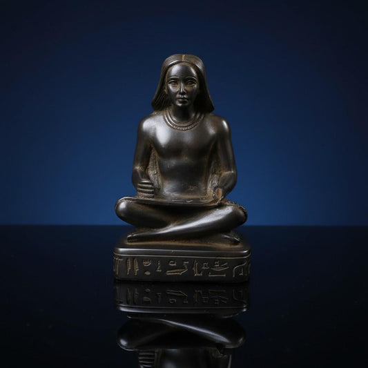 Handmade Scribe Statue, Ancient Egypt Artifact Replica, Museum Style Decor