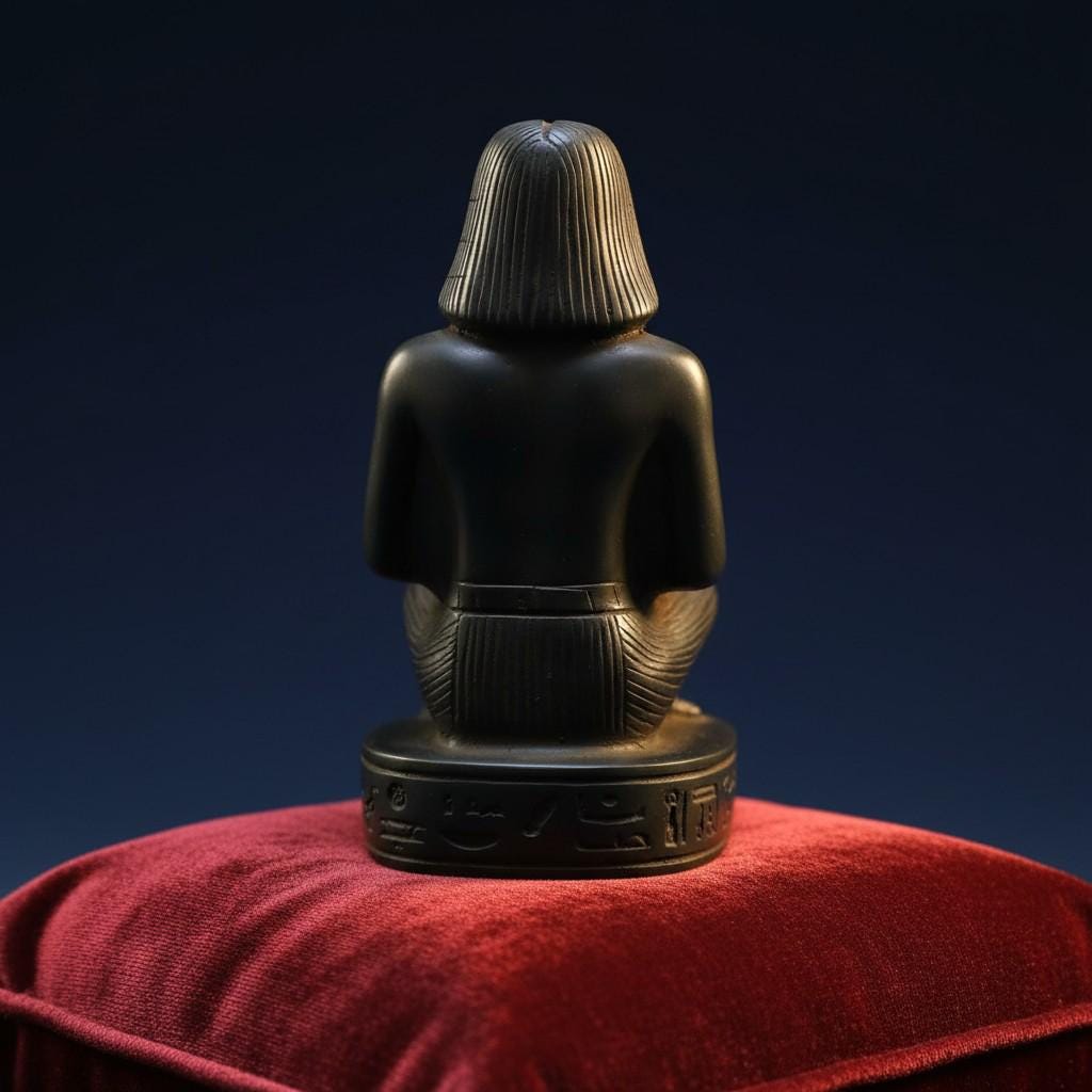 Handmade Scribe Statue, Ancient Egypt Artifact Replica, Museum Style Decor