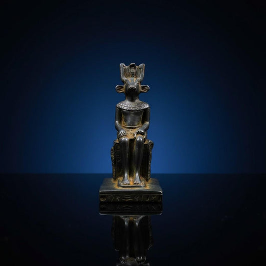 Handmade Goddess Hathor Cow Statue, Ancient Egyptian Sculpture, Sacred Divine Art, Spiritual Decor