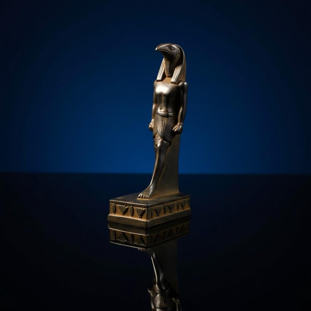 Handmade Thoth Statue, Egyptian God of Wisdom, Scribe Deity Sculpture, Ancient Egypt Decor
