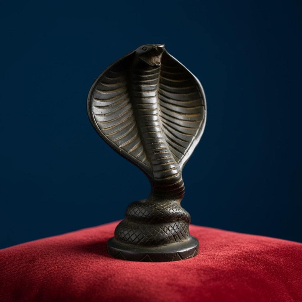 Handmade Wadjet Cobra Statue, Egyptian Snake Figurine, Ancient Altar Talisman