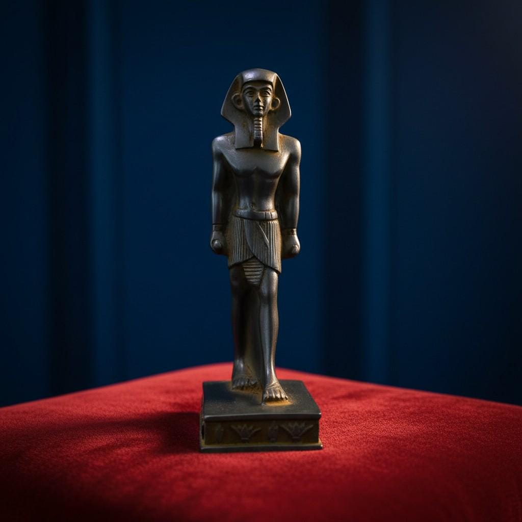 Handmade King Ramses II Bust, Pharaoh Sculpture, Ancient Egyptian Replica Decor