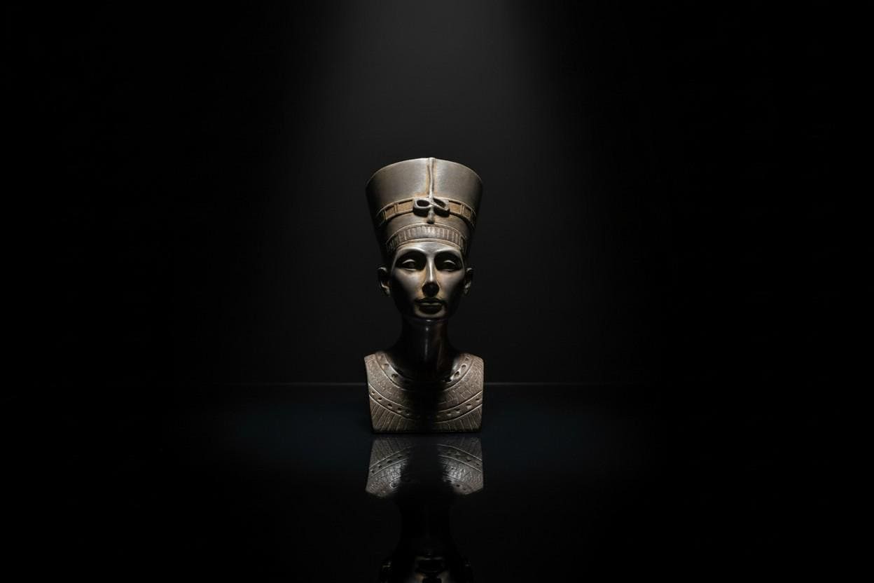 Handmade Nefertiti Bust Statue, Ancient Egyptian Queen Sculpture, Museum Replica Art