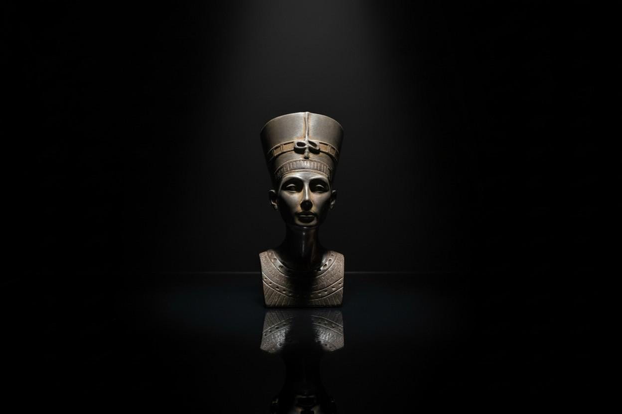 Handmade Nefertiti Bust Statue, Ancient Egyptian Queen Sculpture, Museum Replica Art