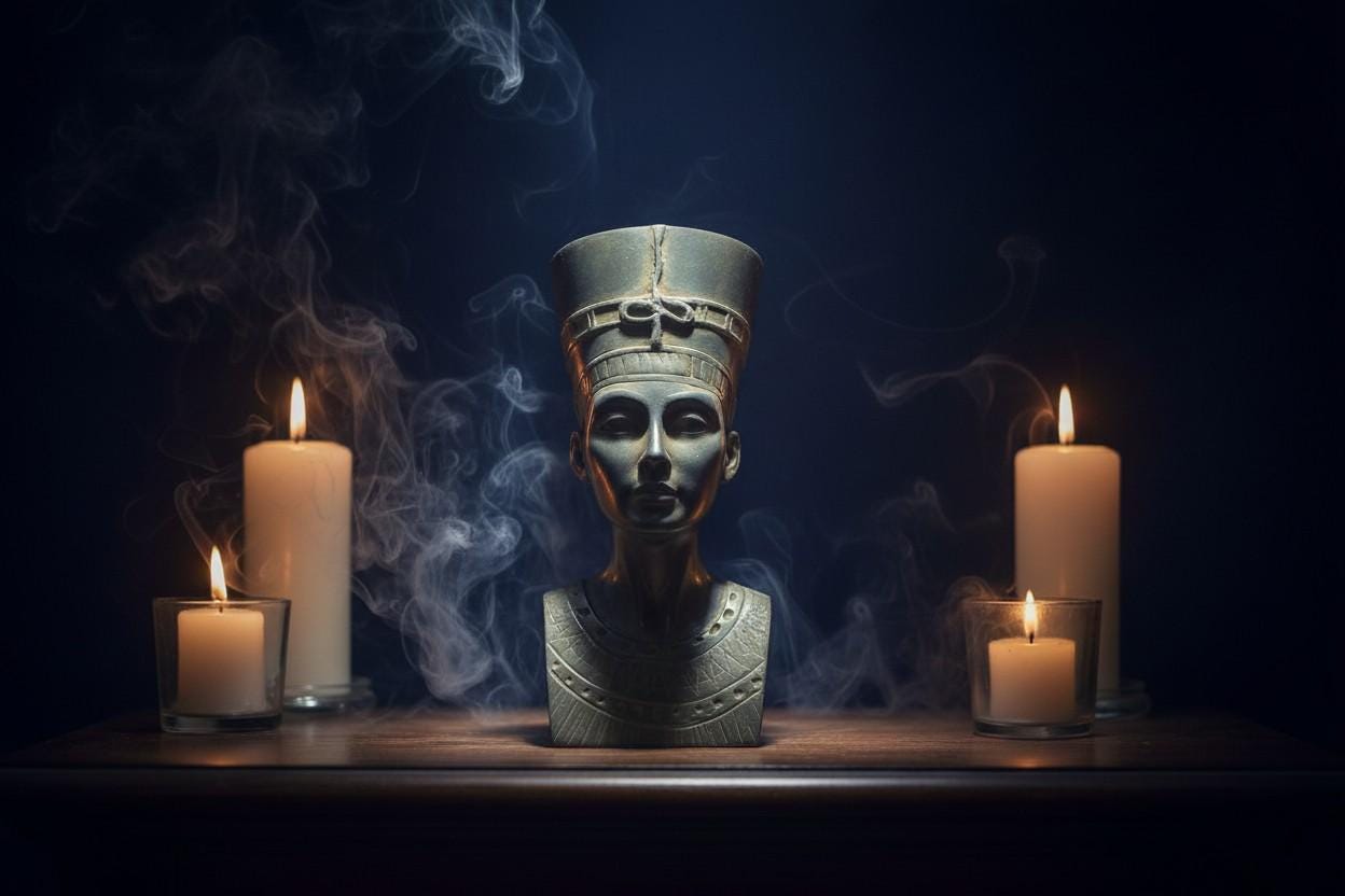 Handmade Nefertiti Bust Statue, Ancient Egyptian Queen Sculpture, Museum Replica Art