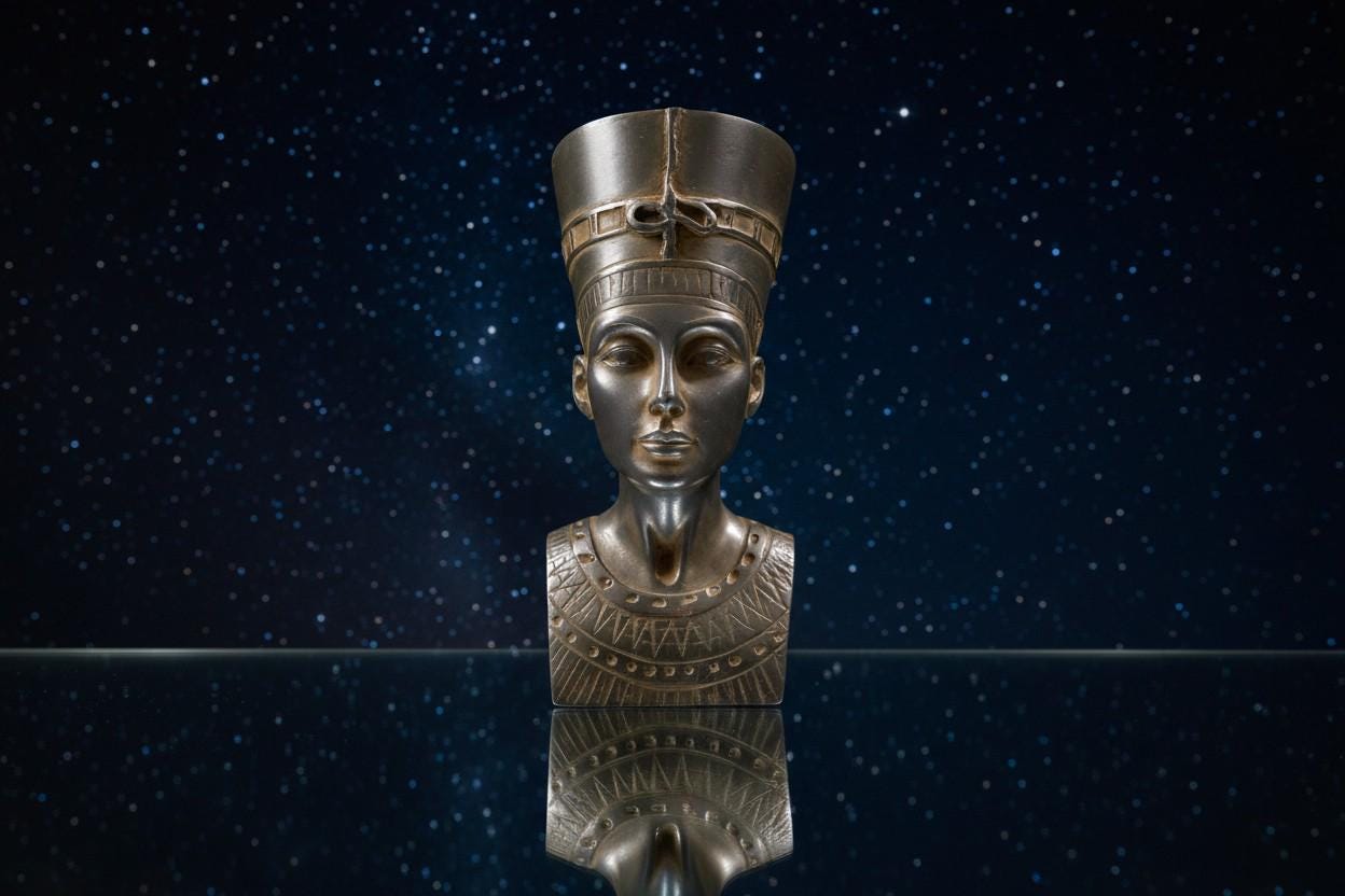 Handmade Nefertiti Bust Statue, Ancient Egyptian Queen Sculpture, Museum Replica Art