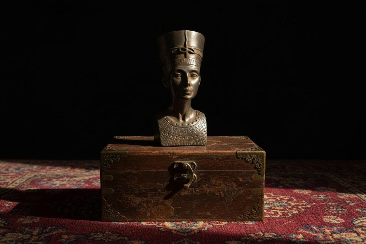 Handmade Nefertiti Bust Statue, Ancient Egyptian Queen Sculpture, Museum Replica Art