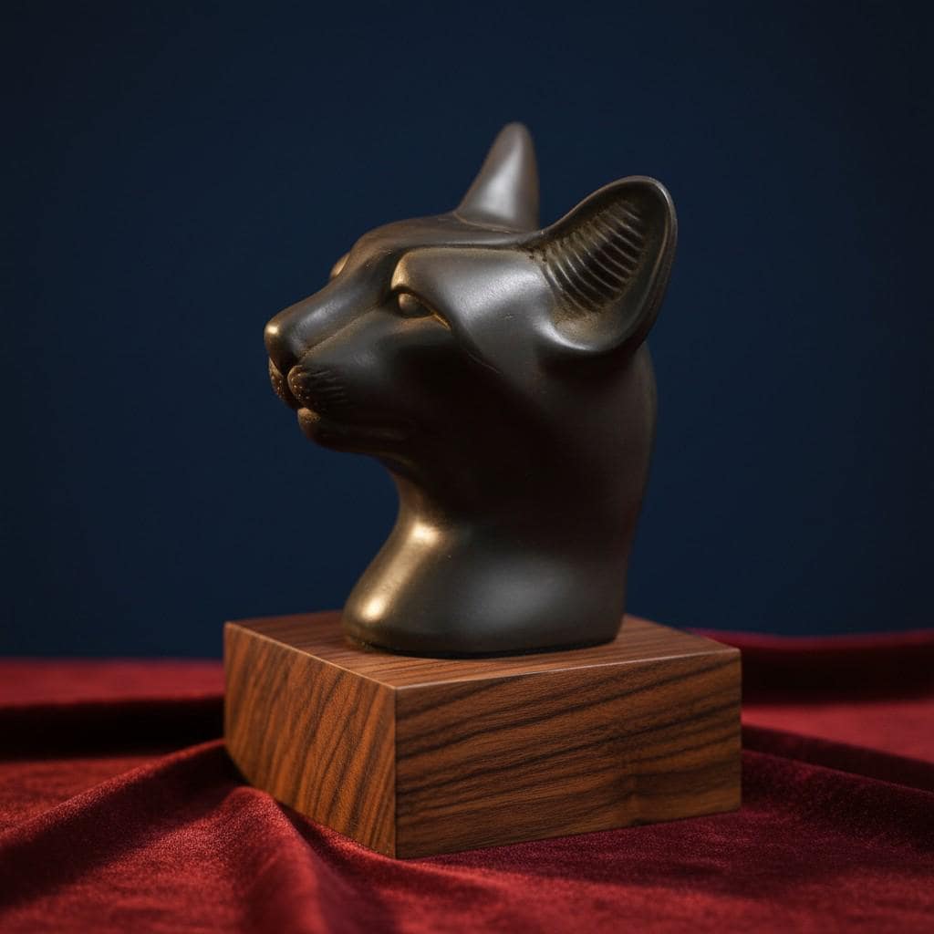 Handmade Egyptian Bastet Cat Goddess Statue, Ancient Goddess Sculpture, Museum Style Decor