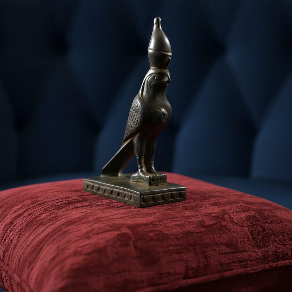 Handmade Horus Statue, Ancient Egyptian Falcon Deity Sculpture, Mythology Decor