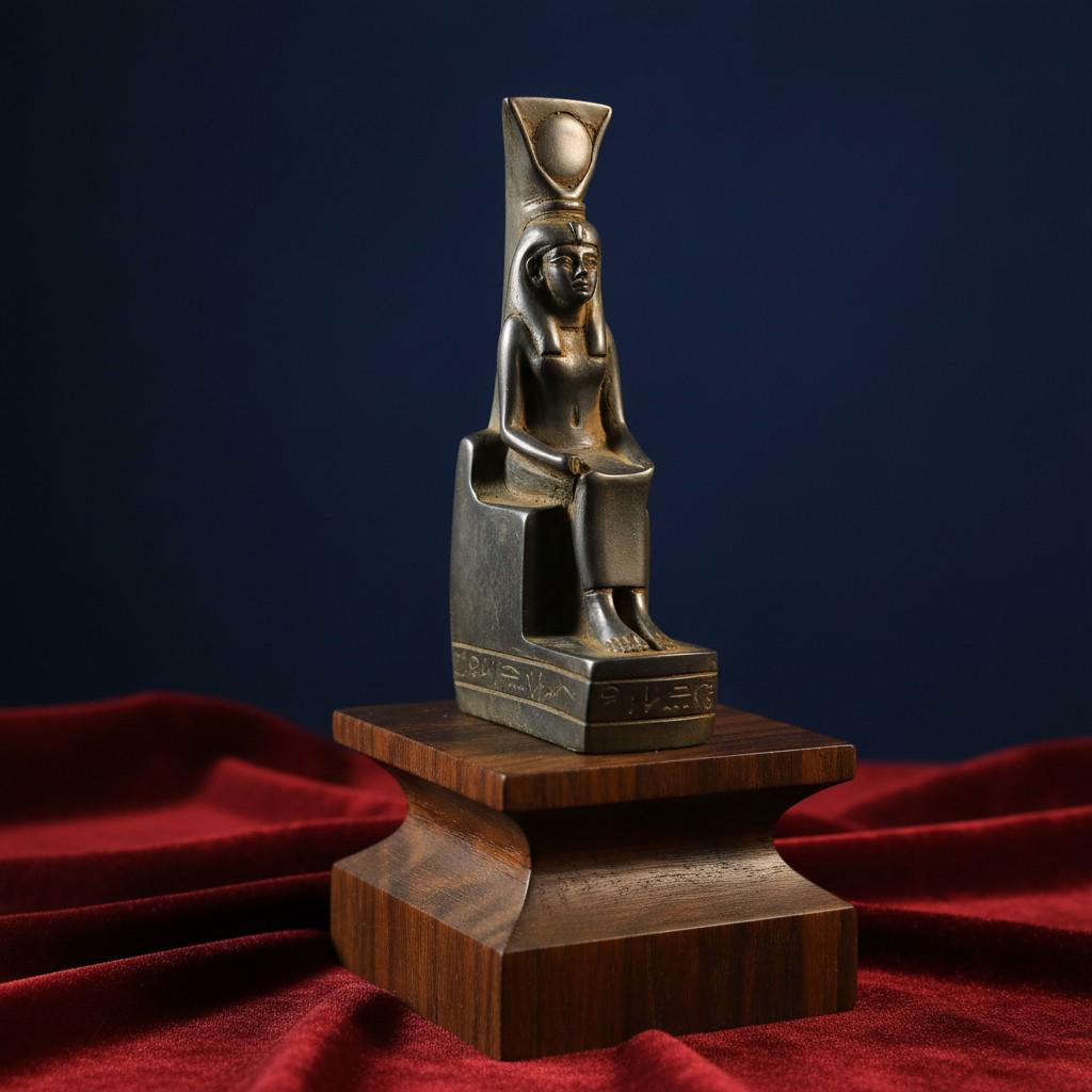 Handmade Goddess Hathor Statue, Ancient Egyptian Sculpture, Sacred Divine Art, Spiritual Decor