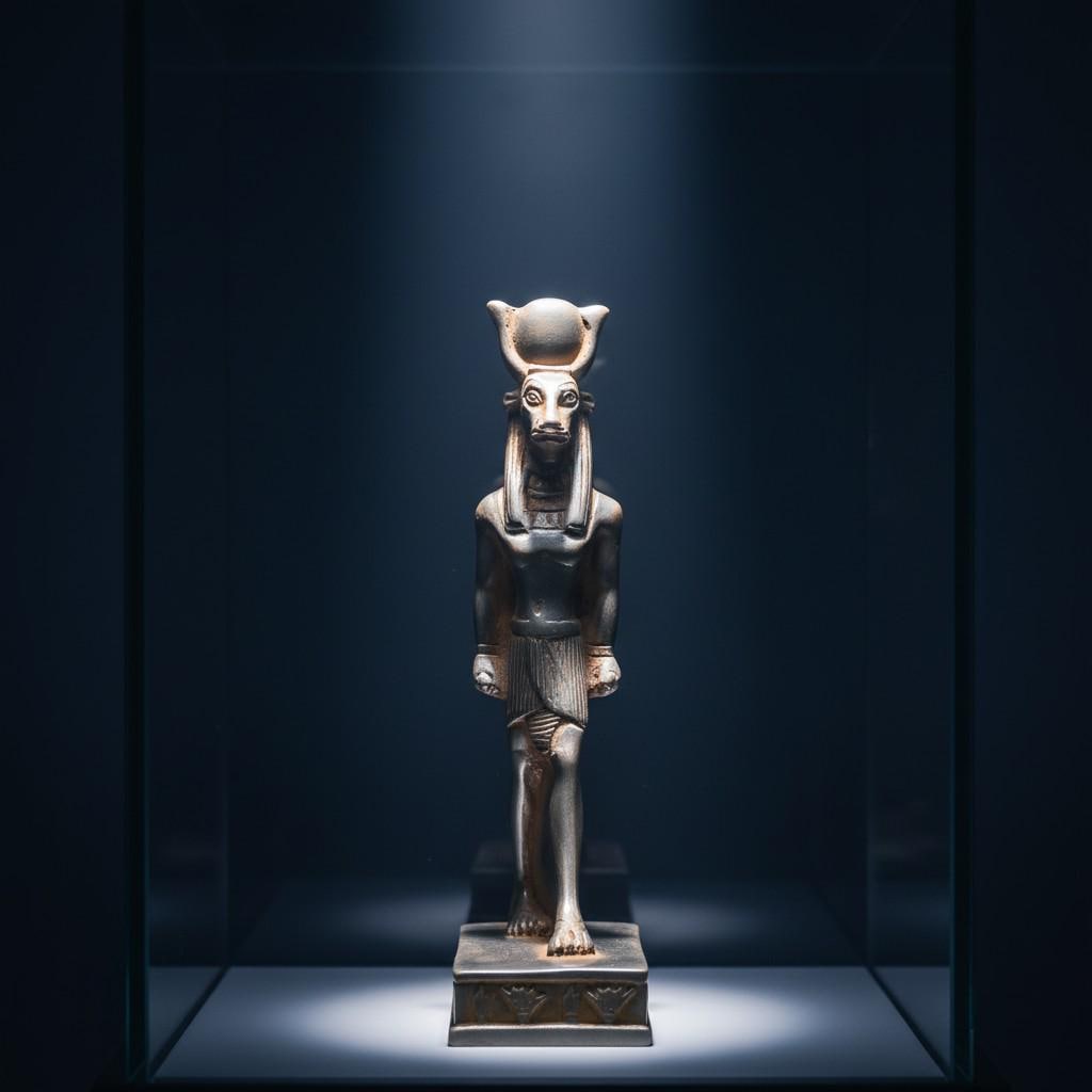 Handmade Goddess Hathor Cow Statue, Ancient Egyptian Sculpture, Sacred Divine Art, Spiritual Decor