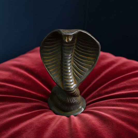 Handmade Wadjet Cobra Statue, Egyptian Snake Figurine, Ancient Altar Talisman