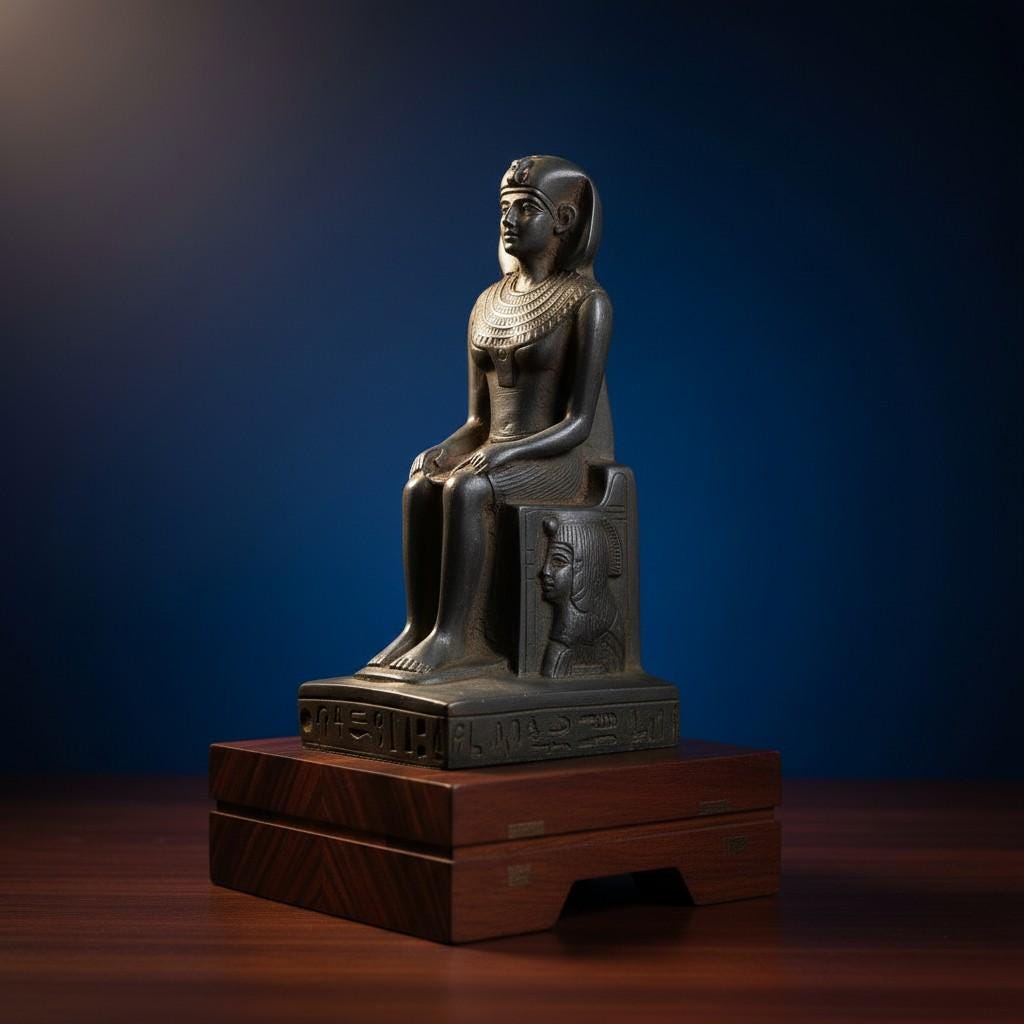 Handmade King Ramses II Bust, Pharaoh Sculpture, Ancient Egyptian Replica Decor