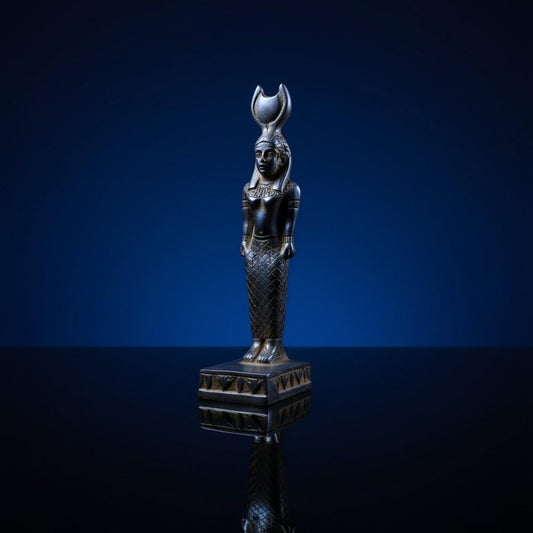 Handmade Goddess Hathor Statue, Ancient Egyptian Sculpture, Sacred Divine Art, Spiritual Decor