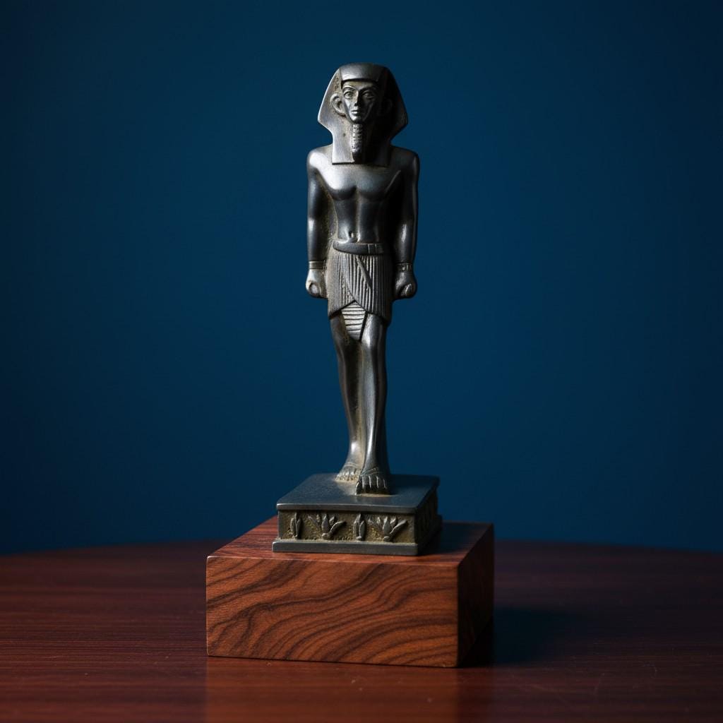 Handmade King Ramses II Bust, Pharaoh Sculpture, Ancient Egyptian Replica Decor