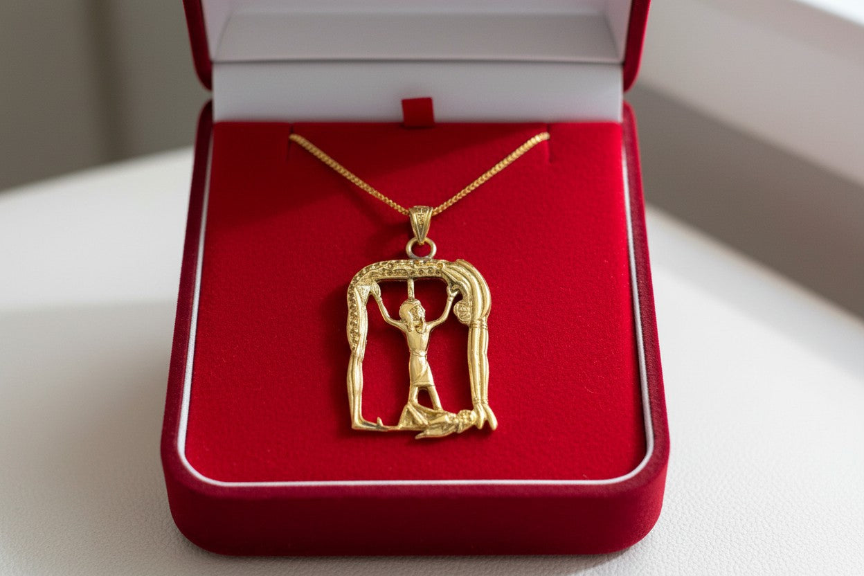 Gold Ged Shu Nut Necklace, Ancient Egyptian Sky Goddess Pendant, Mythology Jewelry, Divine Talisman Gift For Her Him