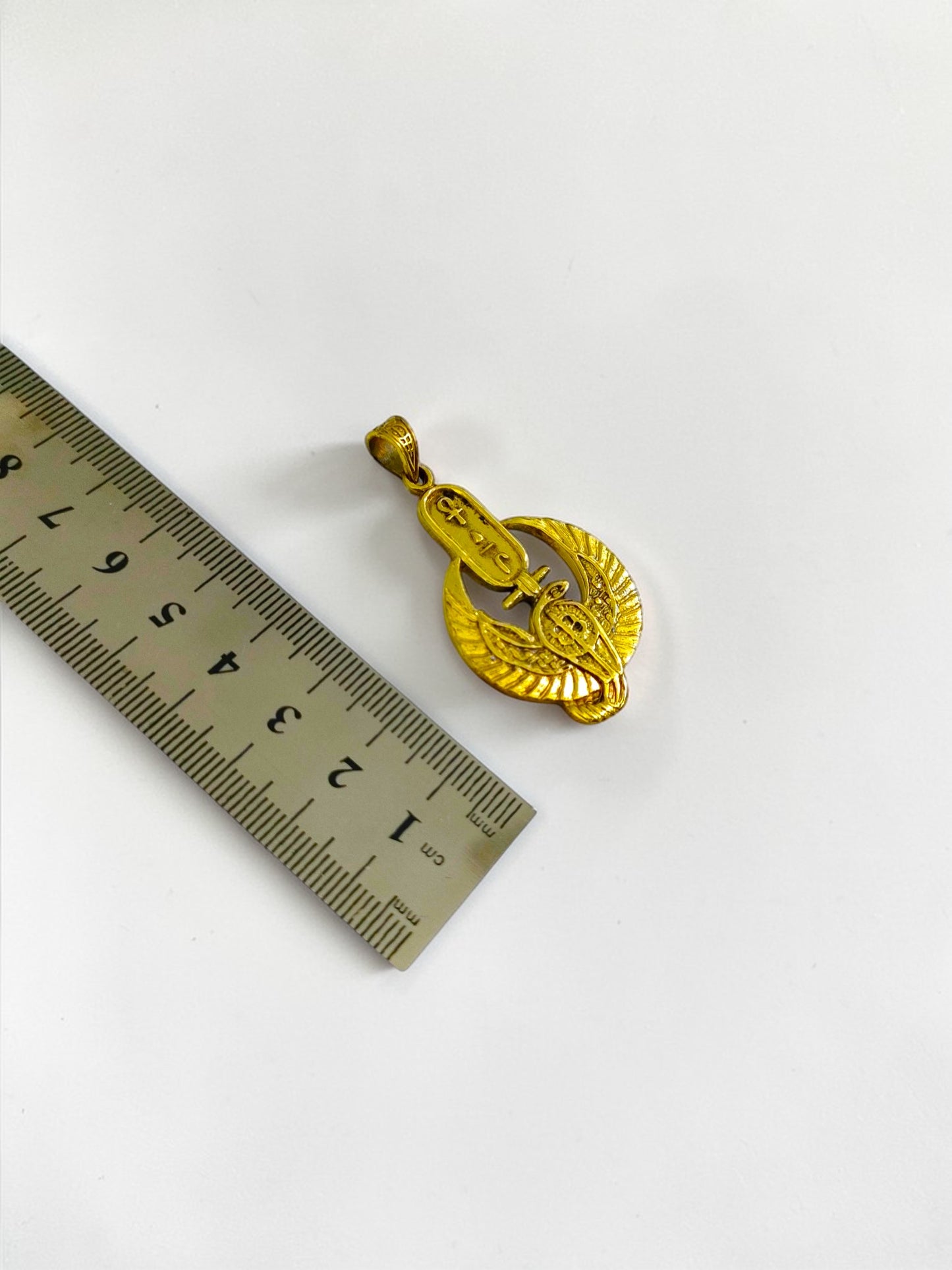 Large Gold Wadjet Snake Pendant Necklace, Egyptian Goddess Jewelry