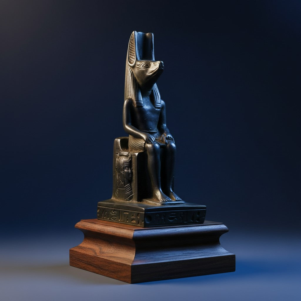 Handmade Anubis Statue, Egyptian God Anubis Throne Sculpture, Ancient Egyptian Decor, Spiritual Talisman Figurine, Gothic Mythology Gift, Museum Replica Art