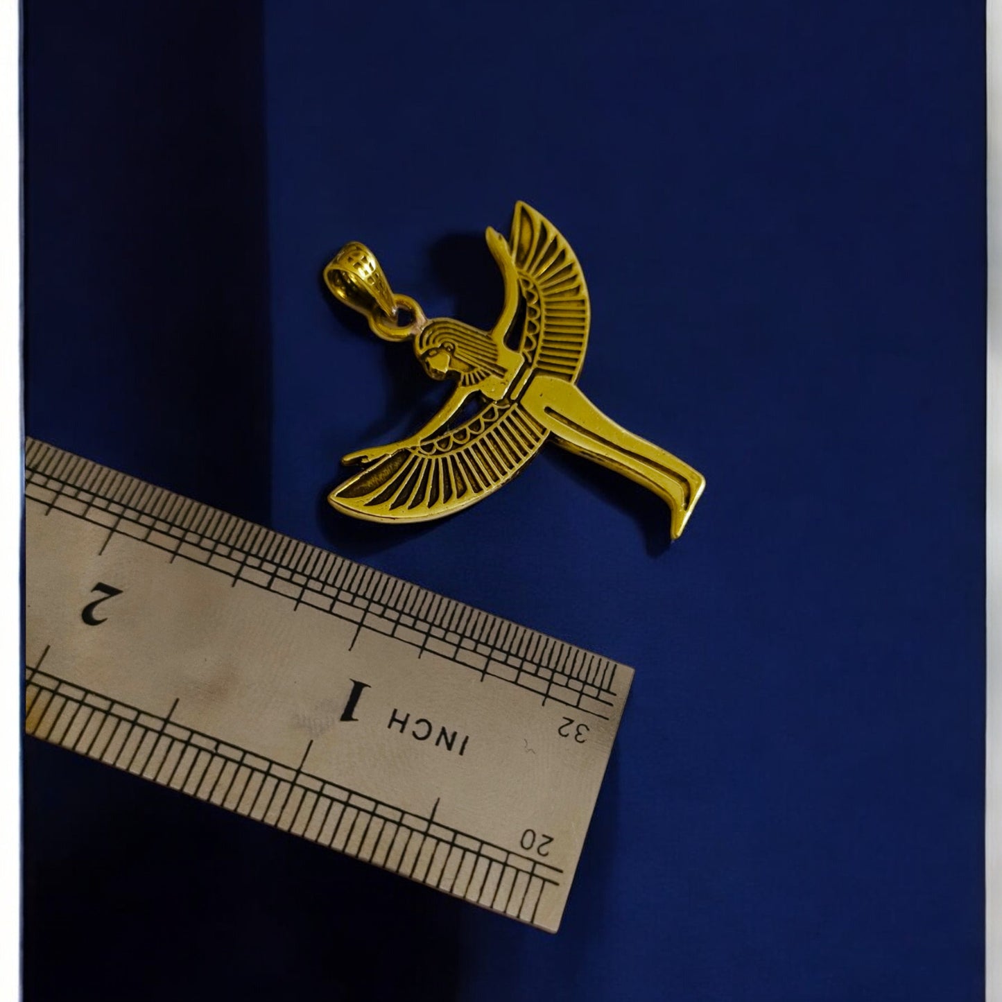 Gold Goddess Isis Pendant, Egyptian Divine Minimalist Necklace