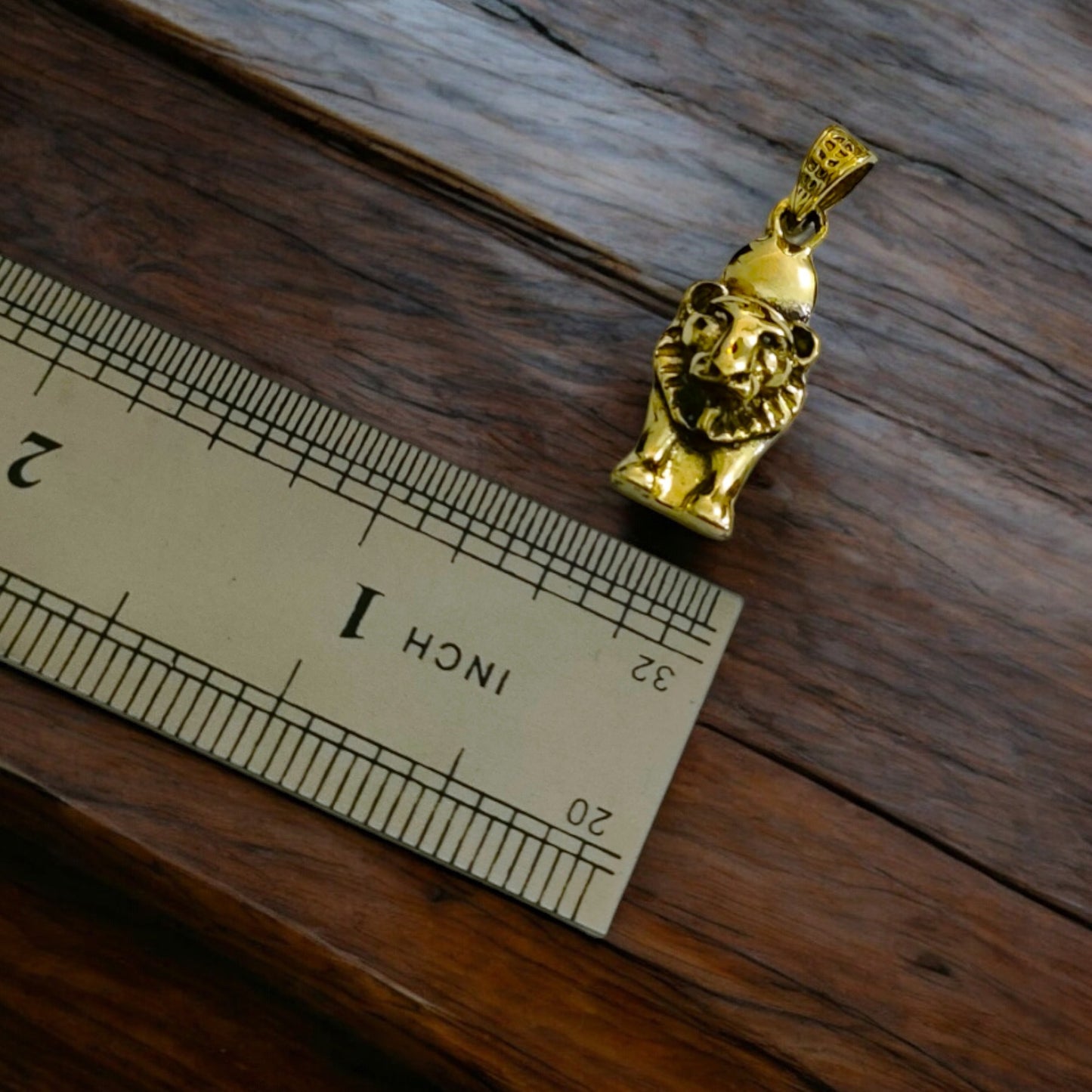 Gold Sekhmet Pendant, Egyptian Revival Lion Goddess Necklace
