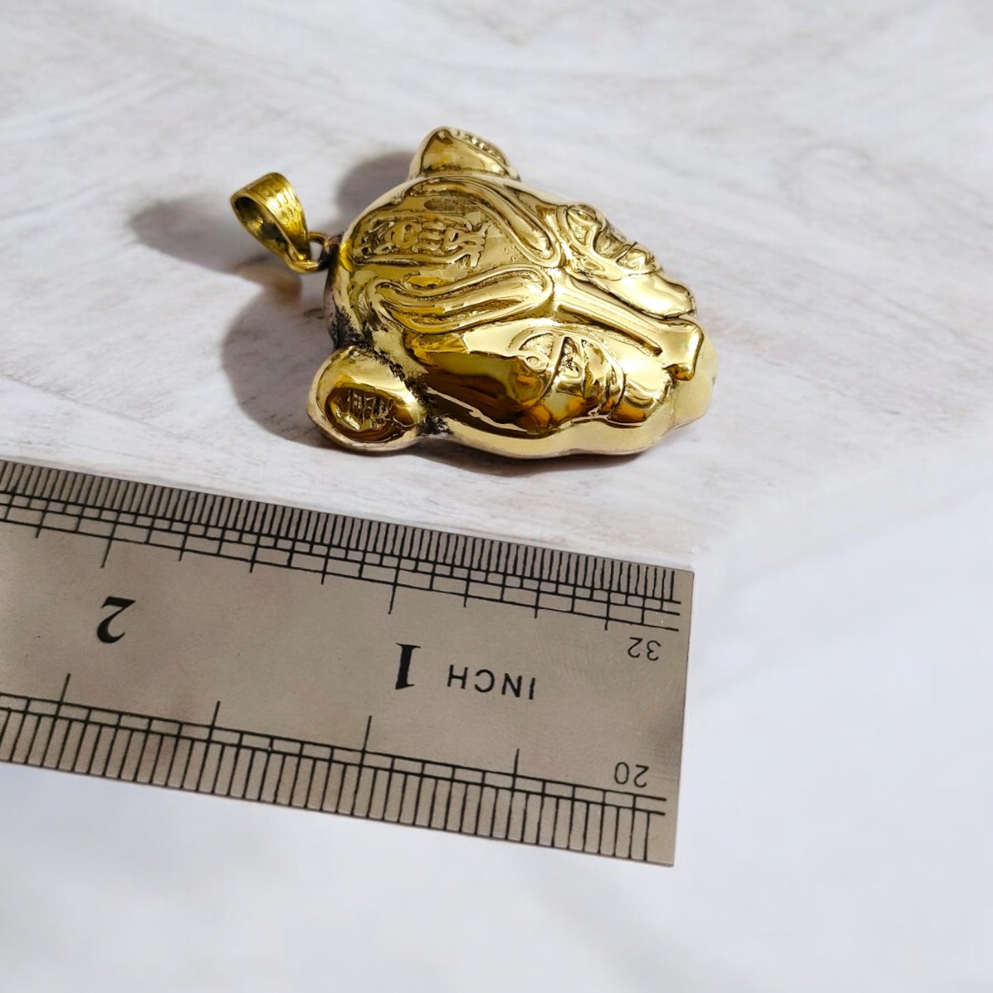 Gold Sekhmet Pendant, Egyptian Revival Lioness Necklace