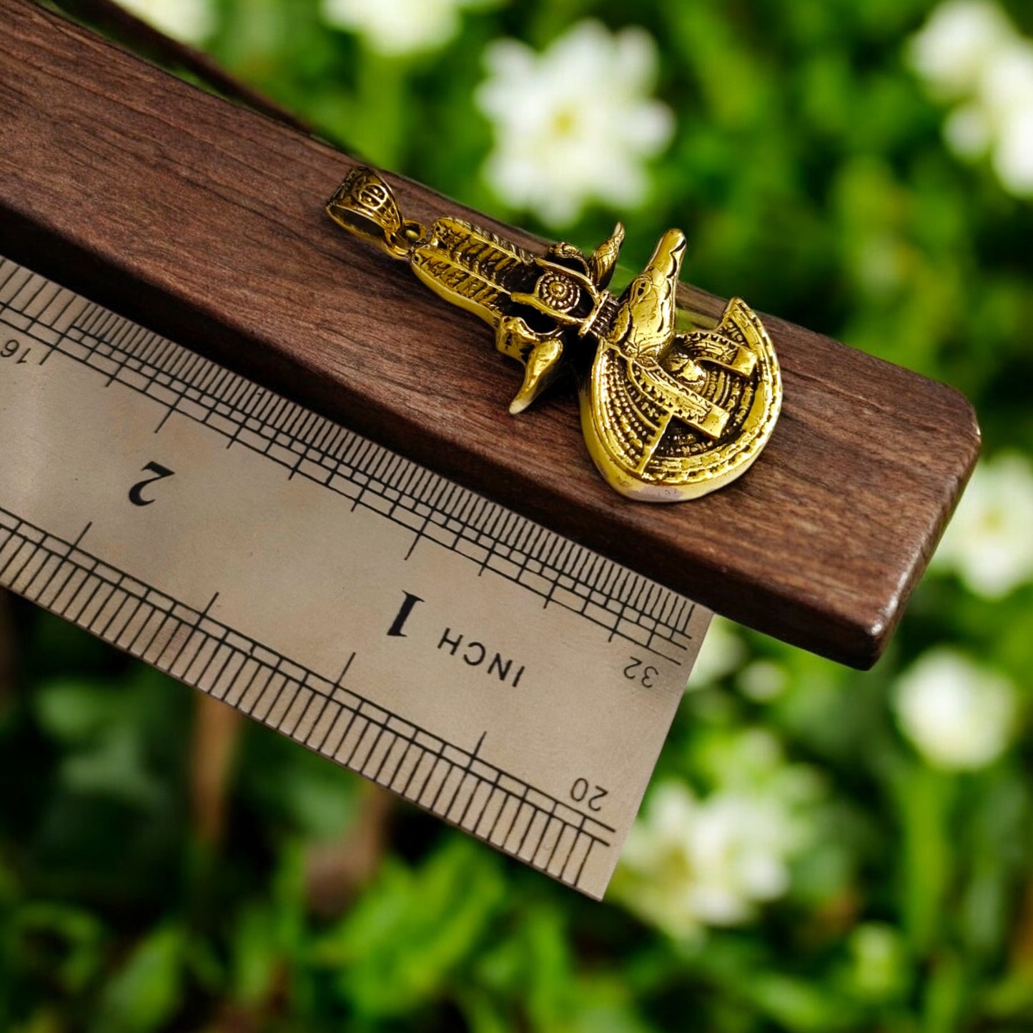 Gold God Sobek The Crocodile Pendant, Egyptian Revival Jewelry Gift
