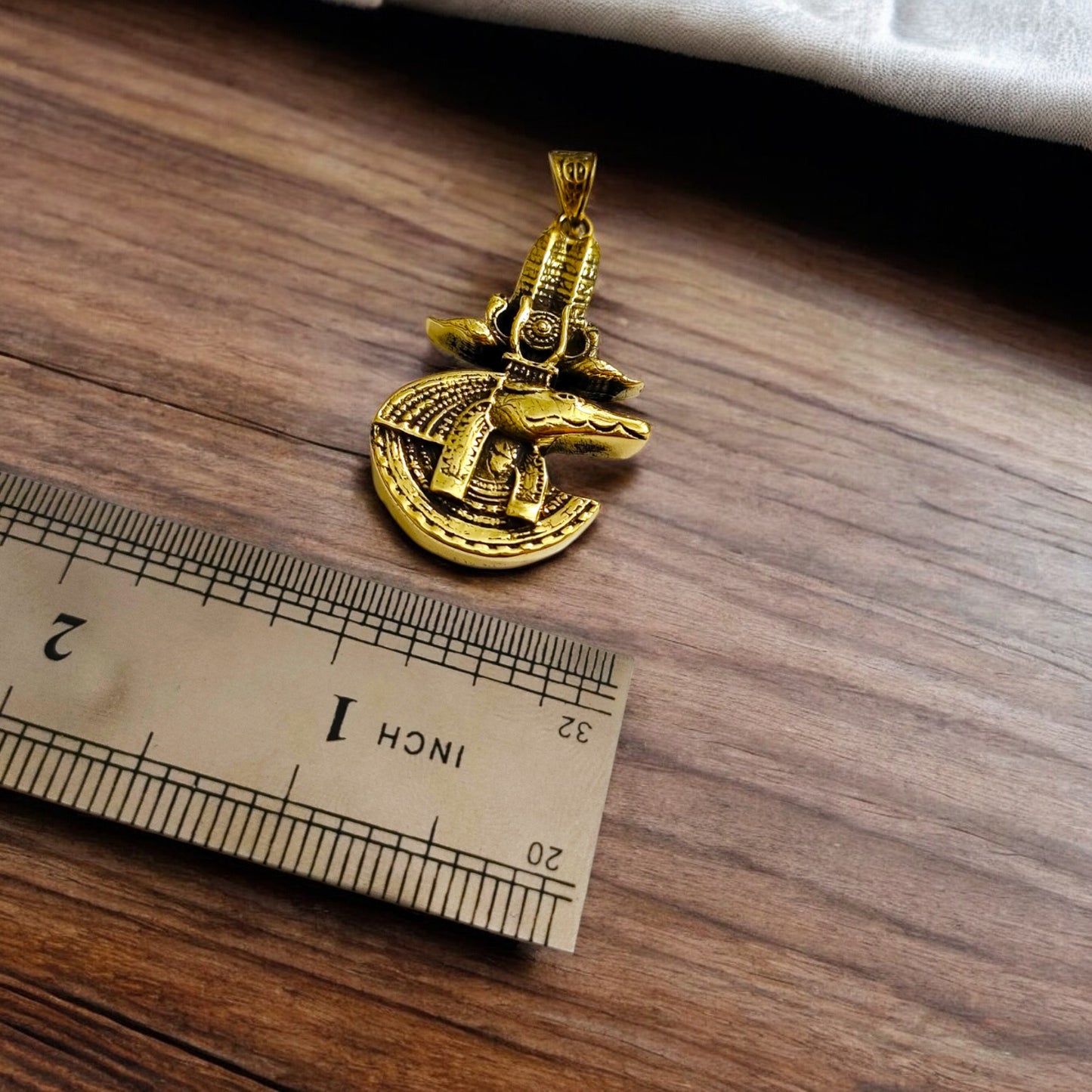 Gold God Sobek The Crocodile Pendant, Egyptian Revival Jewelry Gift
