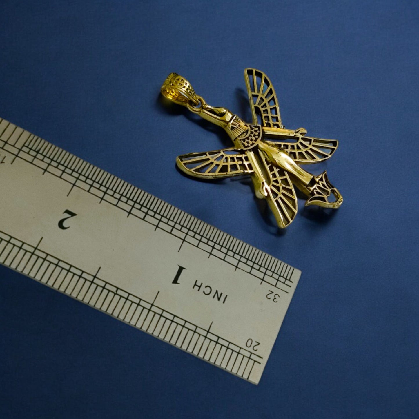 Gold Goddess Isis Pendant, Egyptian Jewelry, Divine Minimalist Necklace Gift