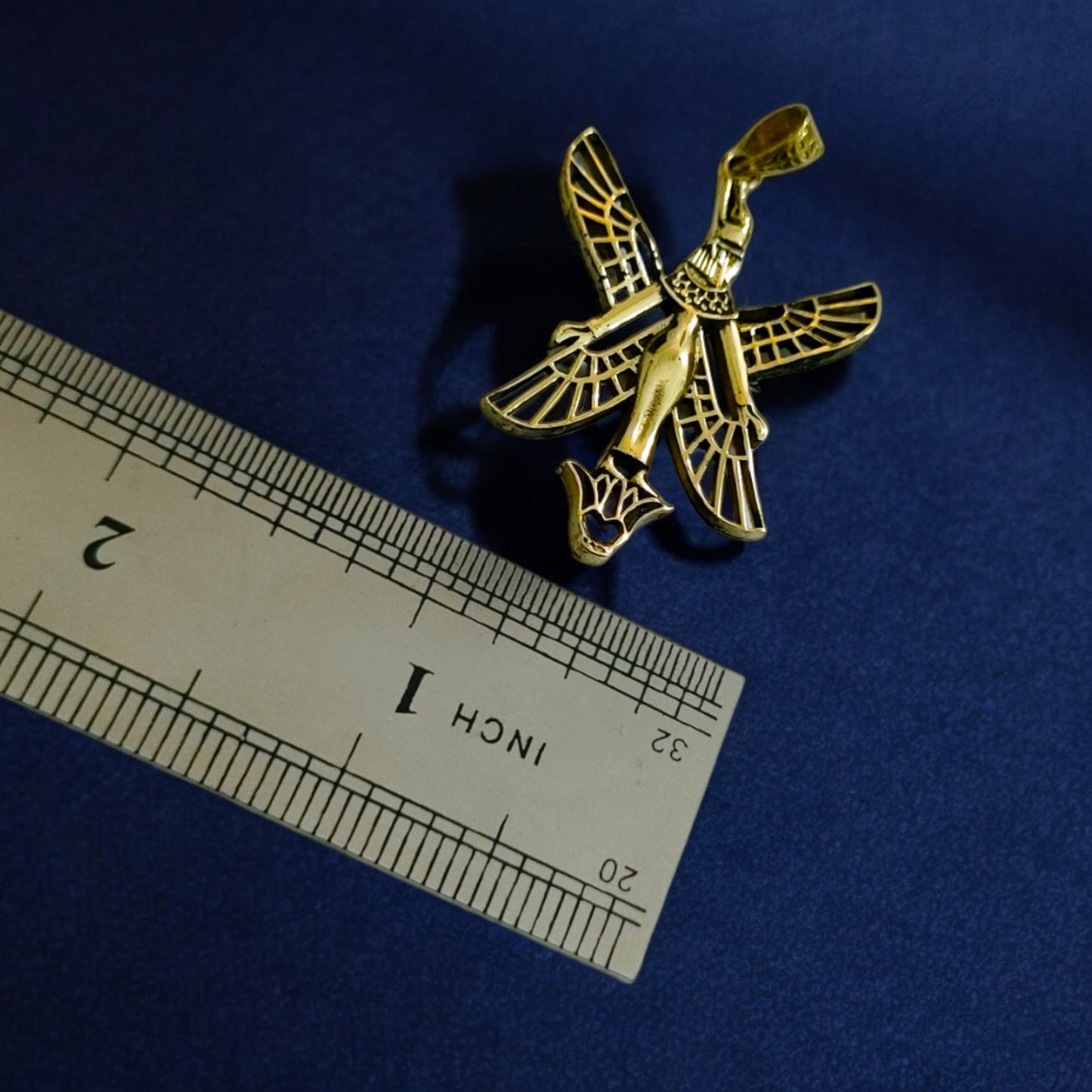 Gold Goddess Isis Pendant, Egyptian Jewelry, Divine Minimalist Necklace Gift